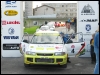 Mitsubishi Lanceril võistelnud ekipaaž Popov - Larens finišis. (13.09.2003) Villu Teearu