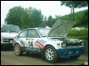 Toyota Starletil startinud Kimmo Jalava - Mikko Lukka katkestasid võistluse pärast esimest kiiruskatset. (14.06.2003) rally.ee