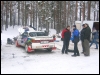 Martins Balodise võistlusauto hooldusalas. (17.01.2004) Janis Ziemelis