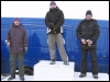 Tagaveoliste masinaklassi võitjad. Vasakult: Kristo Kaul, Timo Kasesalu, Priit Ollino. (31.01.2004) Rando Aav