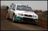 Toni Gardemeister Škoda Fabia WRC-l Walesi ralli 11. lisakatsel. (08.11.2003) Škoda-Auto / Ralph Hardwick