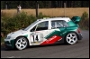 Didier Auriol Škoda Fabia WRC-l ADAC Saksamaa ralli testikatsel. (24.07.2003) Ralph Hardwick / Škoda Auto
