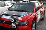 Rallipaari  Ivars Vasaraudzis - Valdis Spredzis Mitsubishi Lancer WRC. Foto: Fotoagentura 4Rati