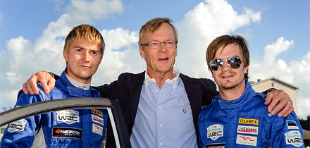 Sander Pärn, EAL president Ari Vatanen, Ken Järveoja. Foto: Timo Anis