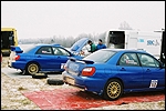 Aleksandr Dorosinski ja Denis Gorodetski võistlusautod. Foto: Martin Jüriska