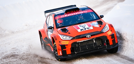 Georg Linnamäe võistleb esmakordselt autol Toyota GR Yaris Rally2. Foto: Taneli Niinimäki / AKK